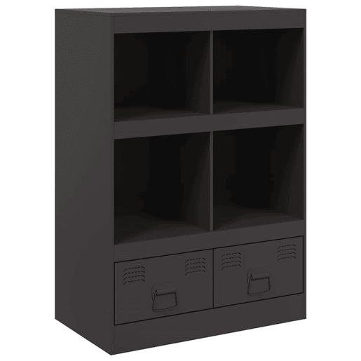 vidaXL Aparador alto 67x39x95 cm aço preto