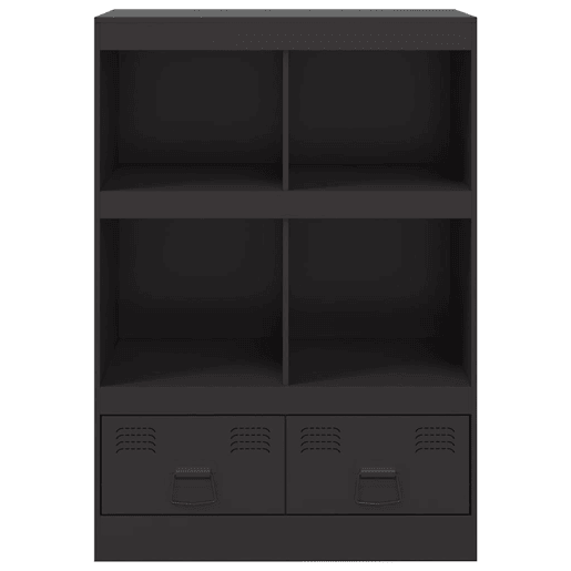 vidaXL Aparador alto 67x39x95 cm aço preto