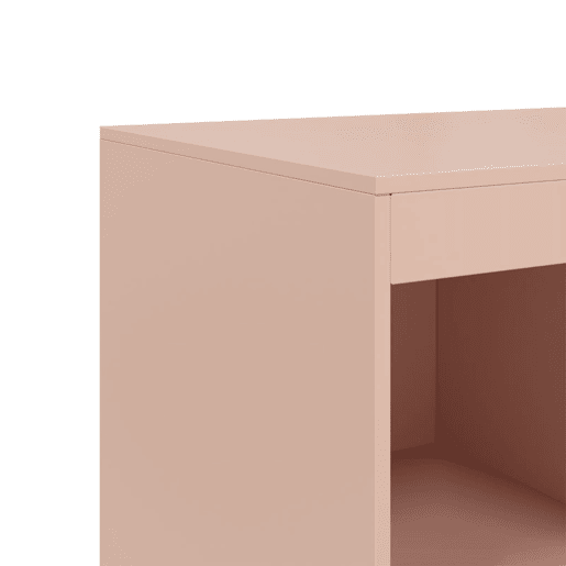 vidaXL Aparador alto 67x39x95 cm aço rosa