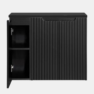 Móvel de casa de banho para lavatório Newport com 3 portas 80x60x40 cm - Preto en.casa