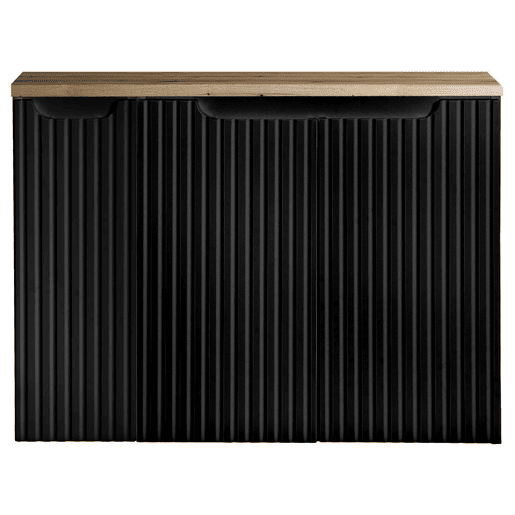 Móvel de casa de banho para lavatório Newport com 3 portas 80x60x40 cm - Efeito pretocarvalho en.casa