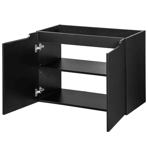 Móvel de casa de banho Newport com lavatório e 2 portas 80x57x39cm - Preto en.casa