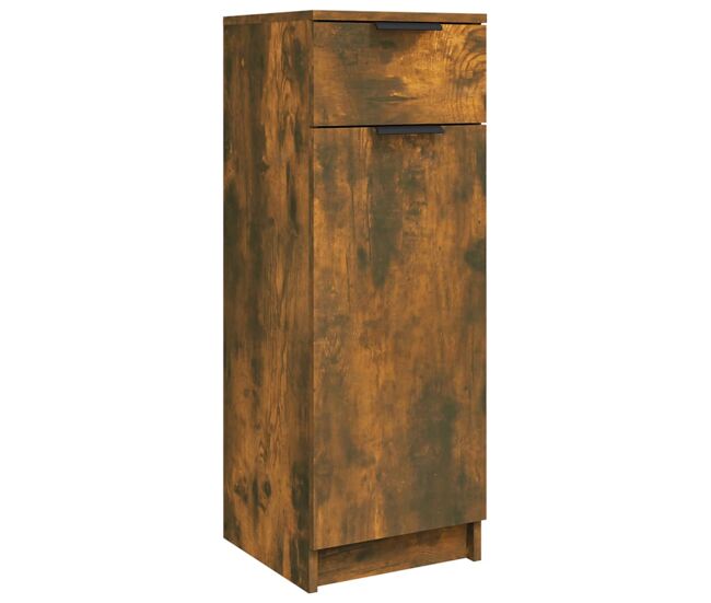 Vidaxl armario de baño madera contrachapada roble ahumado 32x34x90 cm