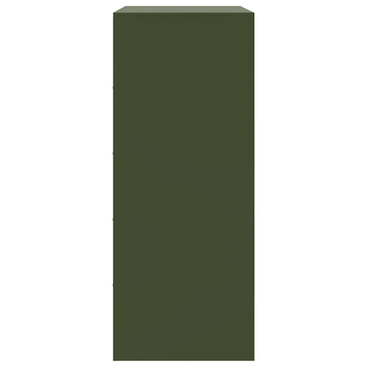 vidaXL Aparador alto 67x39x95 cm aço verde azeitona