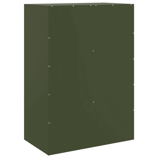 vidaXL Aparador alto 67x39x95 cm aço verde azeitona