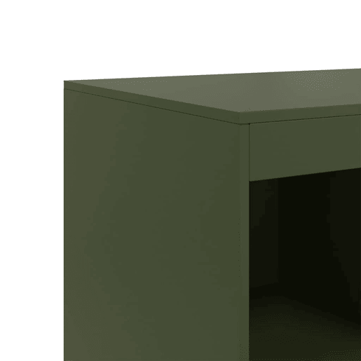 vidaXL Aparador alto 67x39x95 cm aço verde azeitona