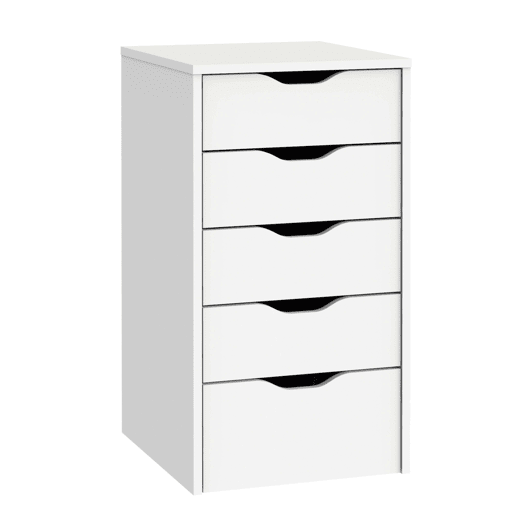Cômoda Eko 5 gavetas branco escritório moderno móveis de armazenamento de escritório 71x40x43 cm Cômoda Eko 5 gavetas branco escritório moderno móveis de armazenamento de escritório 71x40x43 cm