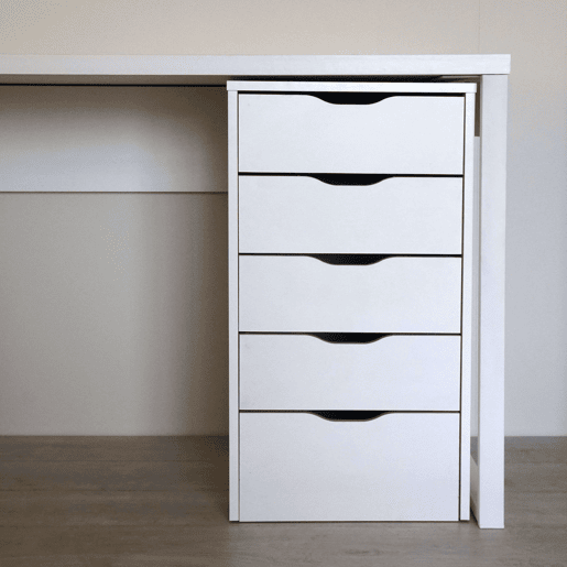Cômoda Eko 5 gavetas branco escritório moderno móveis de armazenamento de escritório 71x40x43 cm Cômoda Eko 5 gavetas branco escritório moderno móveis de armazenamento de escritório 71x40x43 cm