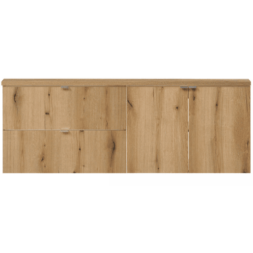 Móvel de casa de banho para lavatório Newport com 2 gavetas e 2 portas MDF 160x60x40 cm - Carvalho