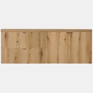 Móvel de casa de banho para lavatório Newport com 2 gavetas e 2 portas MDF 160x60x40 cm - Carvalho