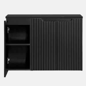 Móvel de casa de banho para lavatório Newport com 3 portas 90x60x40 cm - Preto en.casa