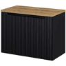Móvel de casa de banho para lavatório Newport com 2 portas 80x60x40 cm - Efeito pretocarvalho en.casa
