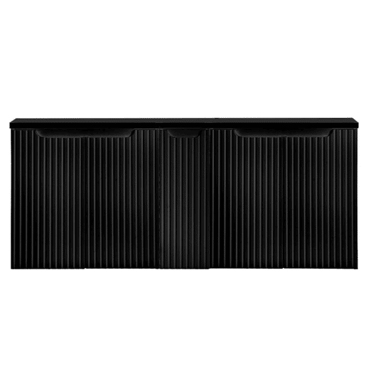 Móvel de casa de banho para lavatório Newport com 5 portas 140x60x40 cm - Preto en.casa