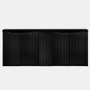 Móvel de casa de banho para lavatório Newport com 5 portas 140x60x40 cm - Preto en.casa