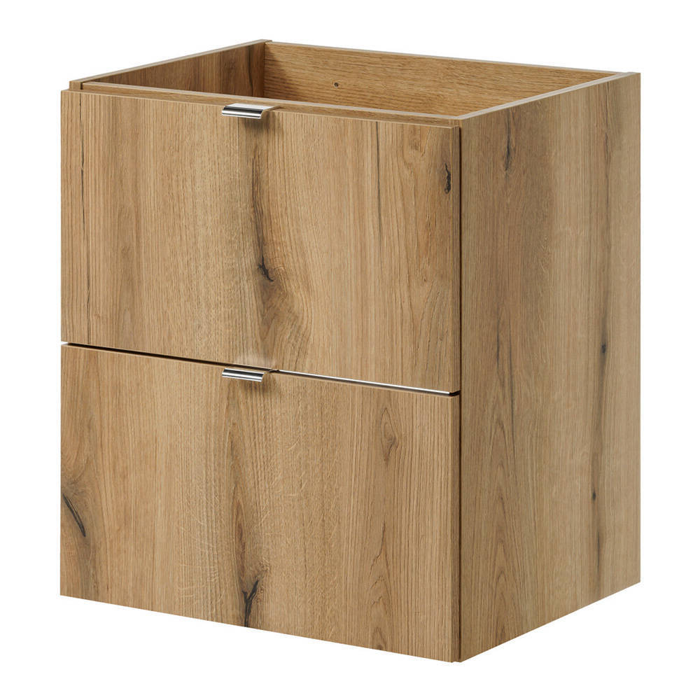 Mueble de baño newport con lavabo y espejo 60x57x39 cm - efecto roble [en.casa]