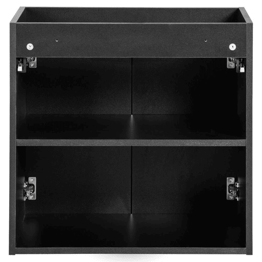 Móvel de casa de banho Newport com lavatório e 2 portas 60x57x39cm - Preto en.casa