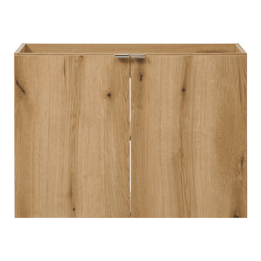 Móvel de casa de banho Newport com lavatório em cerâmica e 2 portas 80x71x40 cm - Carvalho Efeito preto en.casa Móvel de casa de banho Newport com lavatório em cerâmica e 2 portas 80x71x40 cm - Carvalho Efeito preto en.casa