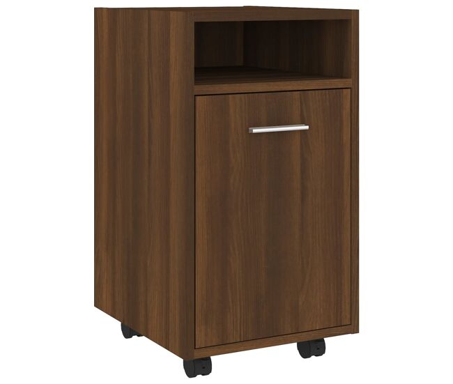 Vidaxl armario auxiliar con ruedas contrachapado roble 33x38x60 cm