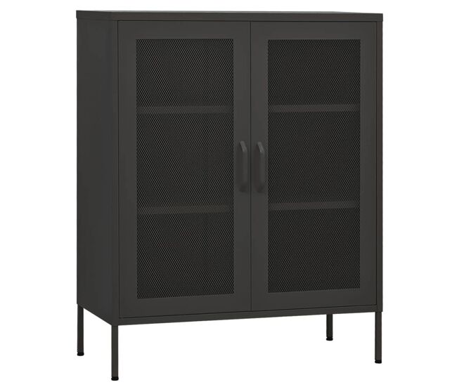 Vidaxl armario de almacenamiento acero gris antracita 80x35x101,5 cm