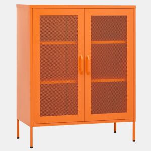 vidaXL Armário de arrumação aço 80x35x101,5 cm laranja