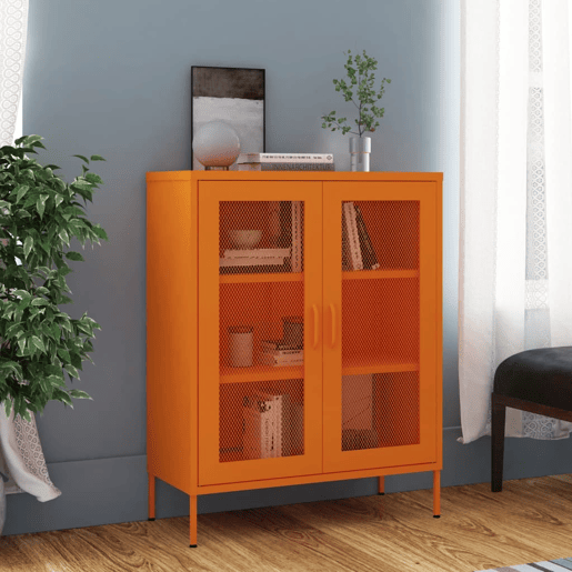vidaXL Armário de arrumação aço 80x35x101,5 cm laranja vidaXL Armário de arrumação aço 80x35x101,5 cm laranja