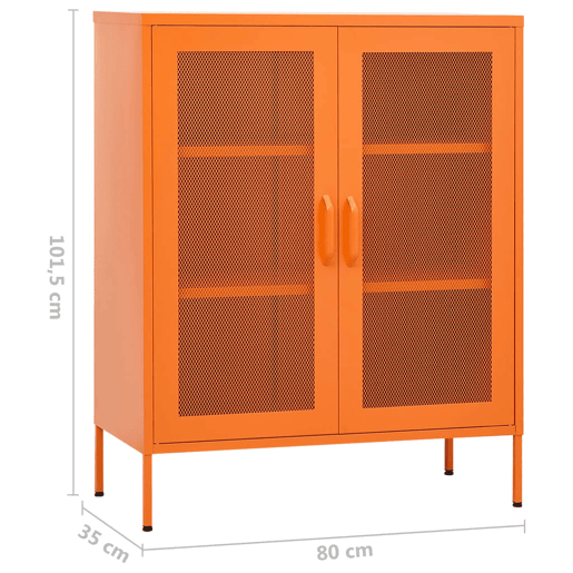 vidaXL Armário de arrumação aço 80x35x101,5 cm laranja vidaXL Armário de arrumação aço 80x35x101,5 cm laranja