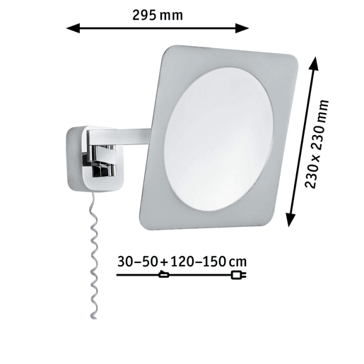 Espelho de Aumento com LED Paulmann Bela 5,7 W 230 V 3x Branco Cromo