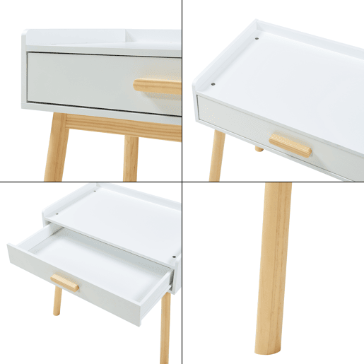 Conjunto de mesa e cadeira para crianças Skjervøy - NaturalBranco en.casa