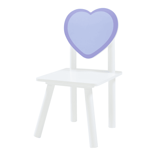 Conjunto de mesa e 2 cadeiras para crianças Siljan - BrancoLilás en.casa