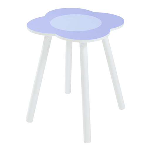 Conjunto de mesa e 2 cadeiras para crianças Simrishamn, design floral - BrancoLilás en.casa