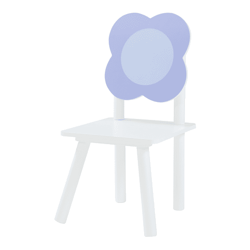 Conjunto de mesa e 2 cadeiras para crianças Simrishamn, design floral - BrancoLilás en.casa