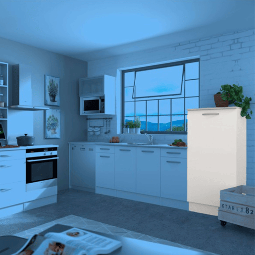 Módulo inferior de coluna de cozinha EKO branco fosco 60x60 cm