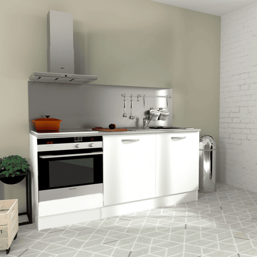 Módulos Individuais e Cozinhas Completas na Cor Branco Fosco (Cozinhas Completas, Cozinha 5 Unidades 180 cm) Módulos Individuais e Cozinhas Completas na Cor Branco Fosco (Cozinhas Completas, Cozinha 5 Unidades 180 cm)