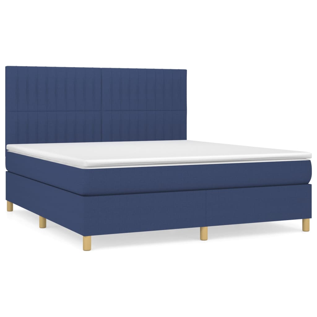 Cama box spring 160x200 Azul