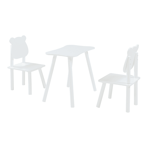 Conjunto de mesa e 2 cadeiras para crianças Panjang - Branco en.casa