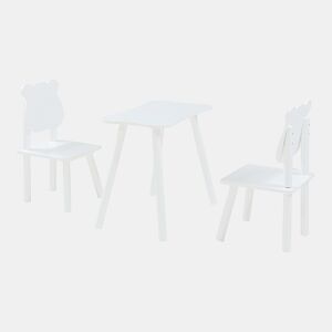 Conjunto de mesa e 2 cadeiras para crianças Panjang - Branco en.casa