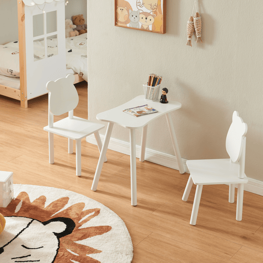 Conjunto de mesa e 2 cadeiras para crianças Panjang - Branco en.casa