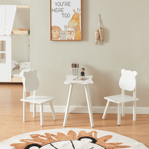 Conjunto de mesa e 2 cadeiras para crianças Panjang - Branco en.casa