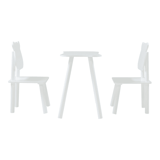 Conjunto de mesa e 2 cadeiras para crianças Panjang - Branco en.casa