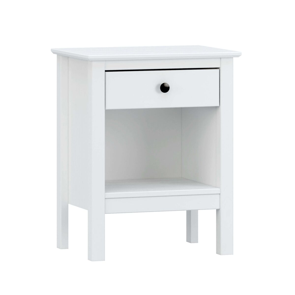 Mesita de noche samy un cajón blanco 48x60 cm