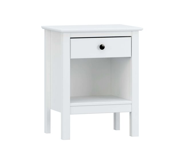 Mesita de noche samy un cajón blanco 48x60 cm