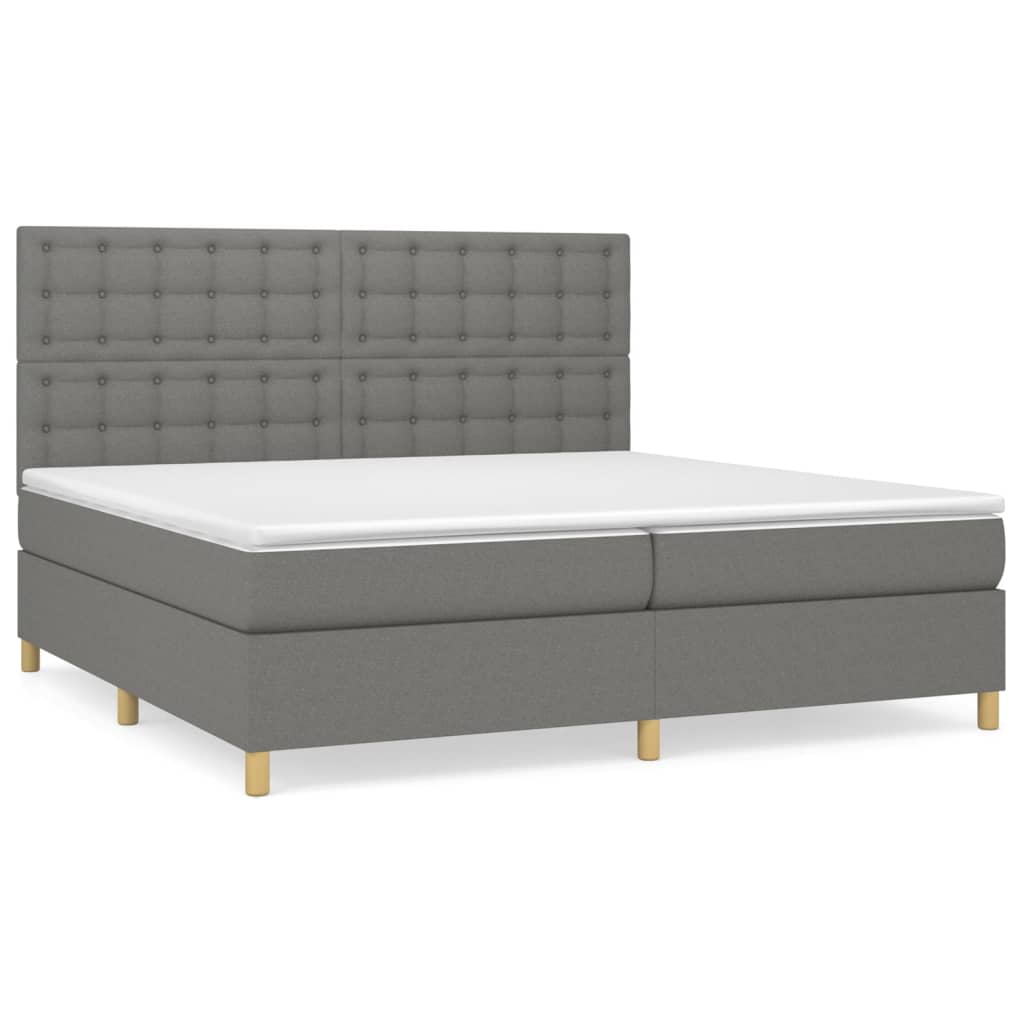 Cama box spring 200x200 Gris Oscuro
