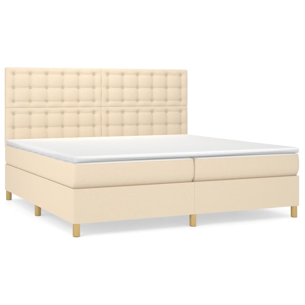 Cama box spring 200x200 Crema