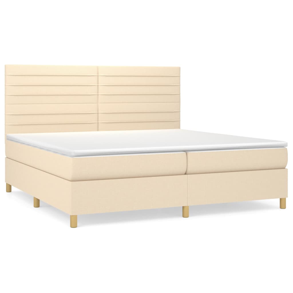 Cama box spring 200x200 Crema