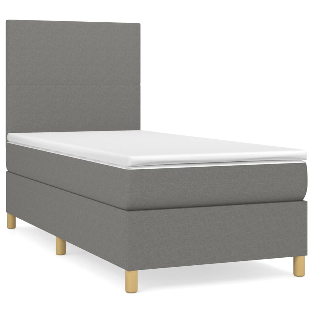 Cama box spring 100x200 Gris Oscuro