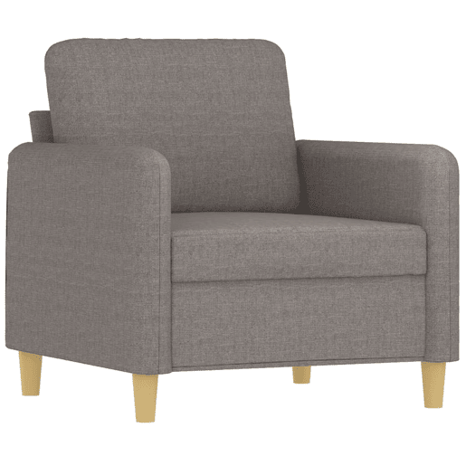 vidaXL 3 pcs conjunto de sofás com almofadas tecido cinza-acastanhado vidaXL 3 pcs conjunto de sofás com almofadas tecido cinza-acastanhado