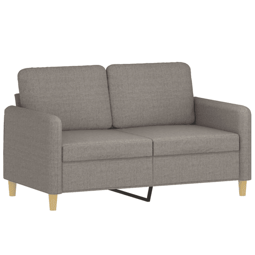 vidaXL 3 pcs conjunto de sofás com almofadas tecido cinza-acastanhado vidaXL 3 pcs conjunto de sofás com almofadas tecido cinza-acastanhado