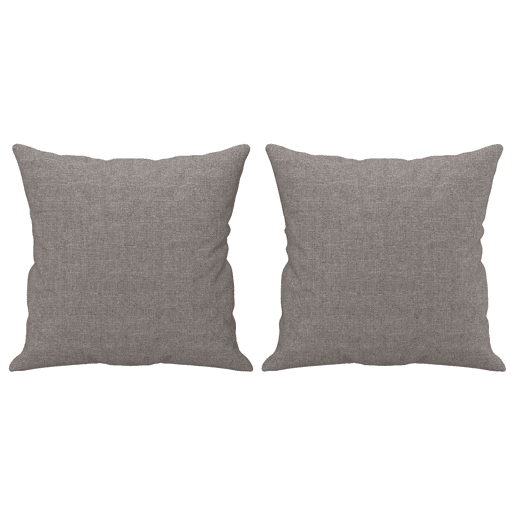 vidaXL 3 pcs conjunto de sofás com almofadas tecido cinza-acastanhado vidaXL 3 pcs conjunto de sofás com almofadas tecido cinza-acastanhado