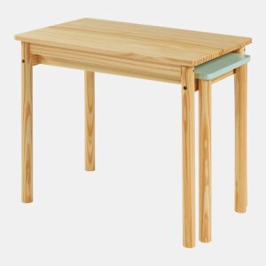 Mesa extensível para crianças Skellefteå Pinho 60-98x38x52 cm - Natural  Verde menta en.casa