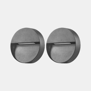 Conjunto de 2 candeeiros de parede LED de exterior POMPTON Preto